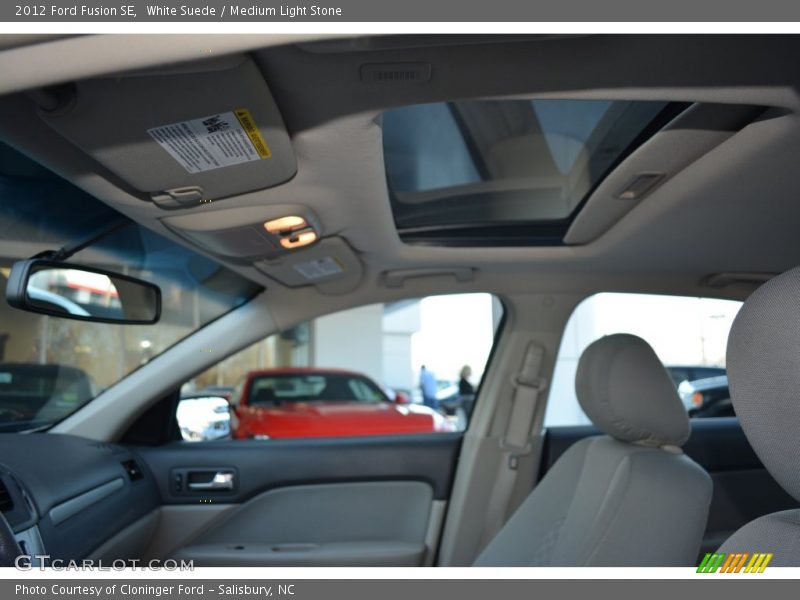 White Suede / Medium Light Stone 2012 Ford Fusion SE
