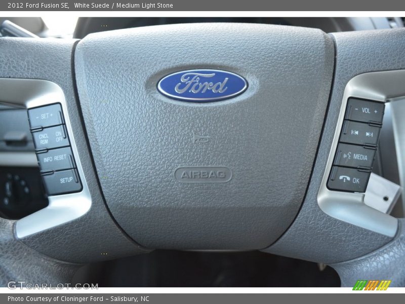 White Suede / Medium Light Stone 2012 Ford Fusion SE