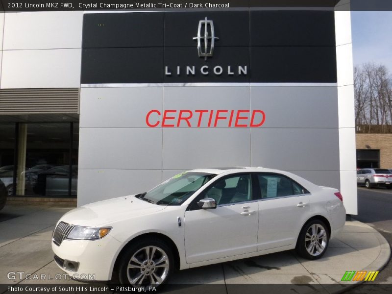 Crystal Champagne Metallic Tri-Coat / Dark Charcoal 2012 Lincoln MKZ FWD