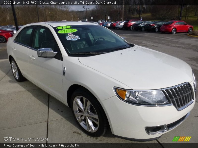 Crystal Champagne Metallic Tri-Coat / Dark Charcoal 2012 Lincoln MKZ FWD