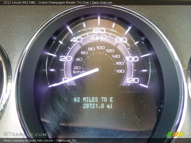 Crystal Champagne Metallic Tri-Coat / Dark Charcoal 2012 Lincoln MKZ FWD