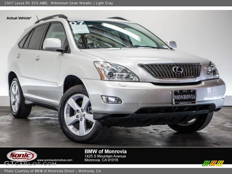 Millennium Silver Metallic / Light Gray 2007 Lexus RX 350 AWD