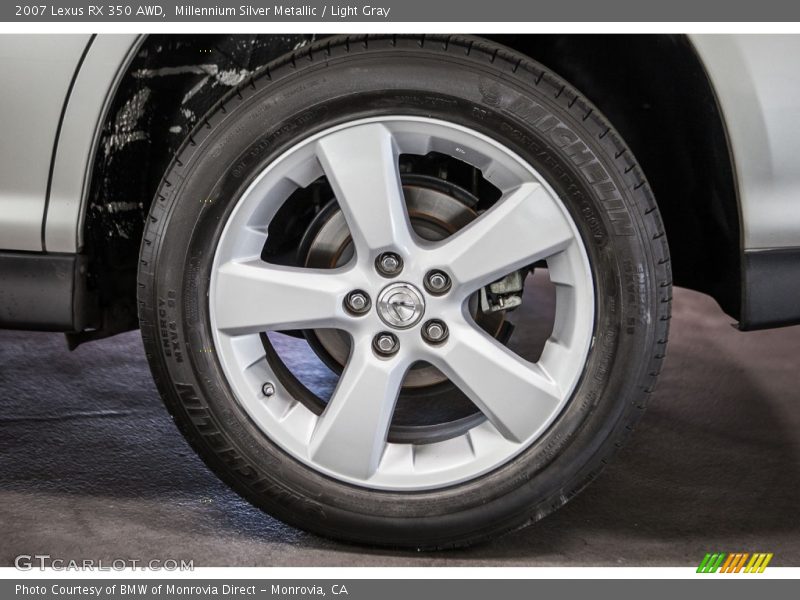 Millennium Silver Metallic / Light Gray 2007 Lexus RX 350 AWD