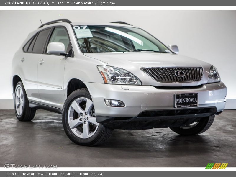 Millennium Silver Metallic / Light Gray 2007 Lexus RX 350 AWD
