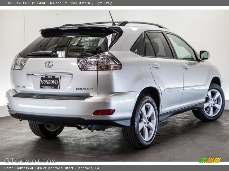 Millennium Silver Metallic / Light Gray 2007 Lexus RX 350 AWD