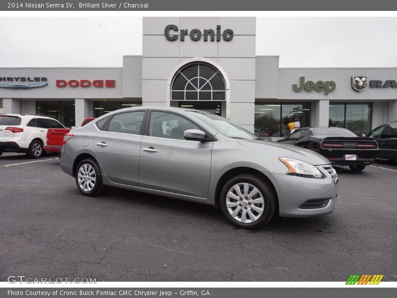 Brilliant Silver / Charcoal 2014 Nissan Sentra SV
