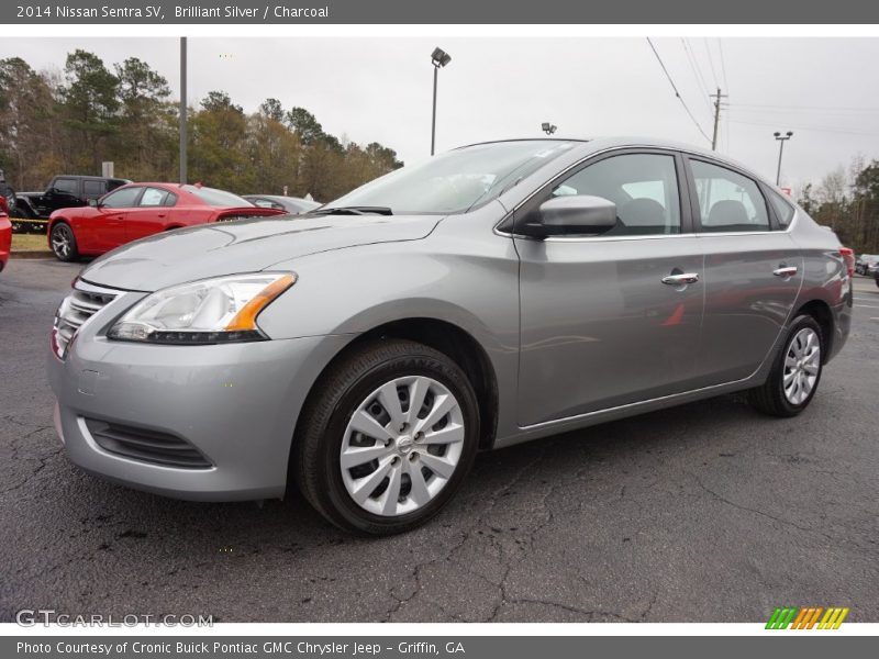 Brilliant Silver / Charcoal 2014 Nissan Sentra SV