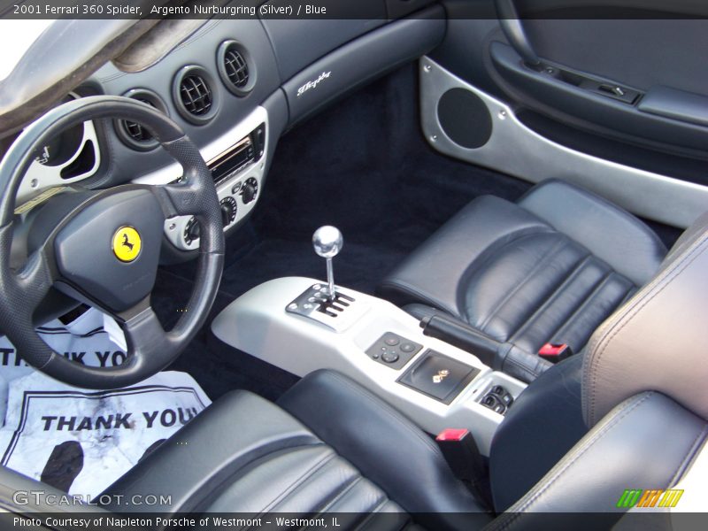 Argento Nurburgring (Silver) / Blue 2001 Ferrari 360 Spider