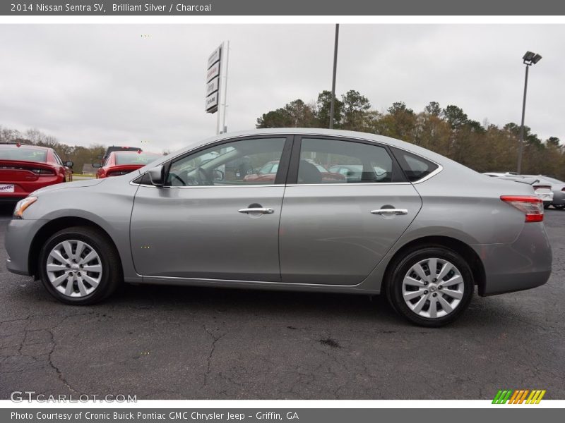 Brilliant Silver / Charcoal 2014 Nissan Sentra SV