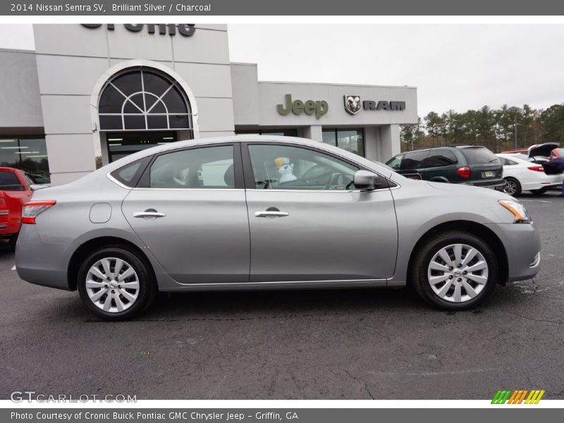 Brilliant Silver / Charcoal 2014 Nissan Sentra SV