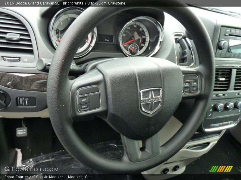 Bright White / Black/Light Graystone 2016 Dodge Grand Caravan SE