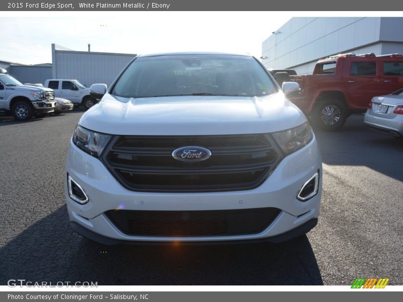 White Platinum Metallic / Ebony 2015 Ford Edge Sport