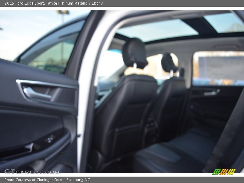 White Platinum Metallic / Ebony 2015 Ford Edge Sport