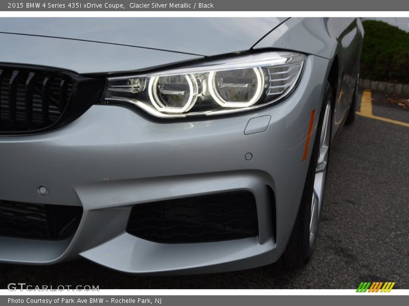 Glacier Silver Metallic / Black 2015 BMW 4 Series 435i xDrive Coupe