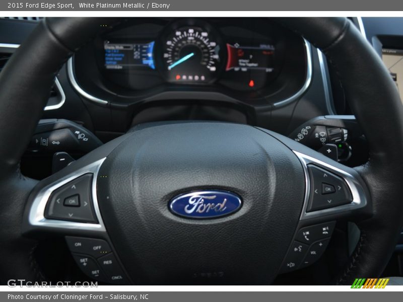 White Platinum Metallic / Ebony 2015 Ford Edge Sport