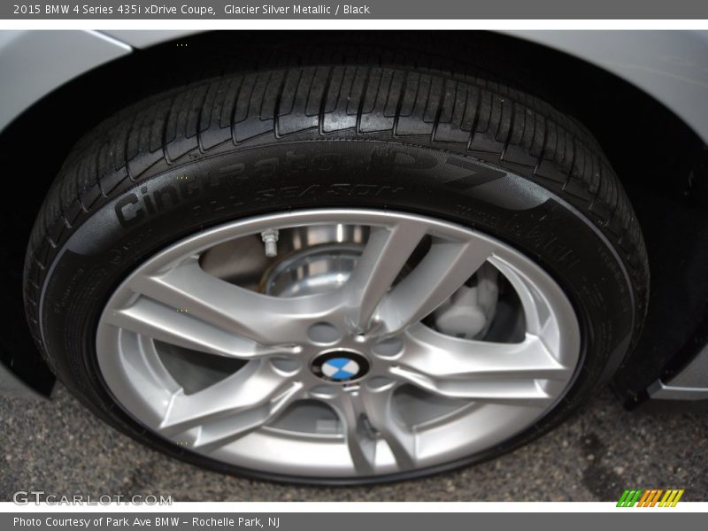 Glacier Silver Metallic / Black 2015 BMW 4 Series 435i xDrive Coupe