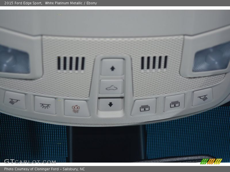 White Platinum Metallic / Ebony 2015 Ford Edge Sport