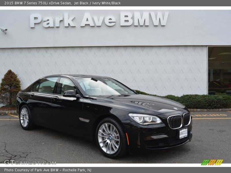 Jet Black / Ivory White/Black 2015 BMW 7 Series 750Li xDrive Sedan