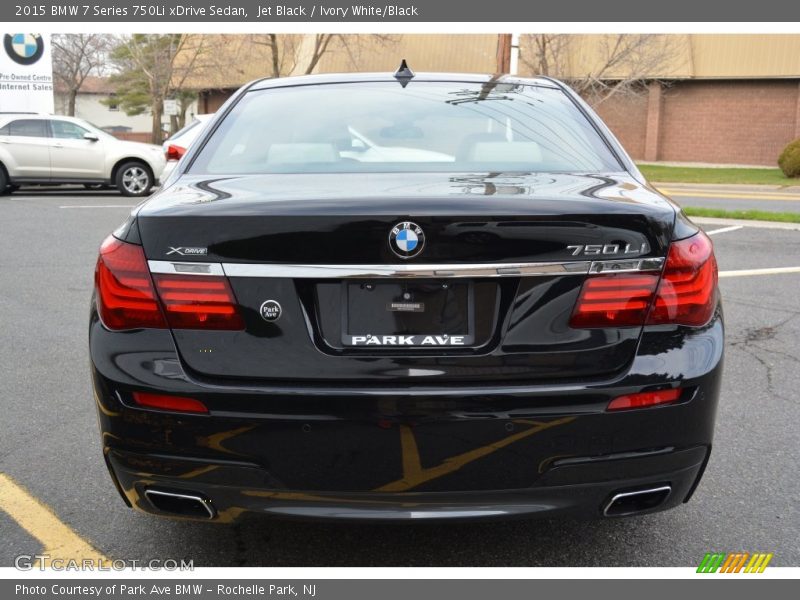 Jet Black / Ivory White/Black 2015 BMW 7 Series 750Li xDrive Sedan