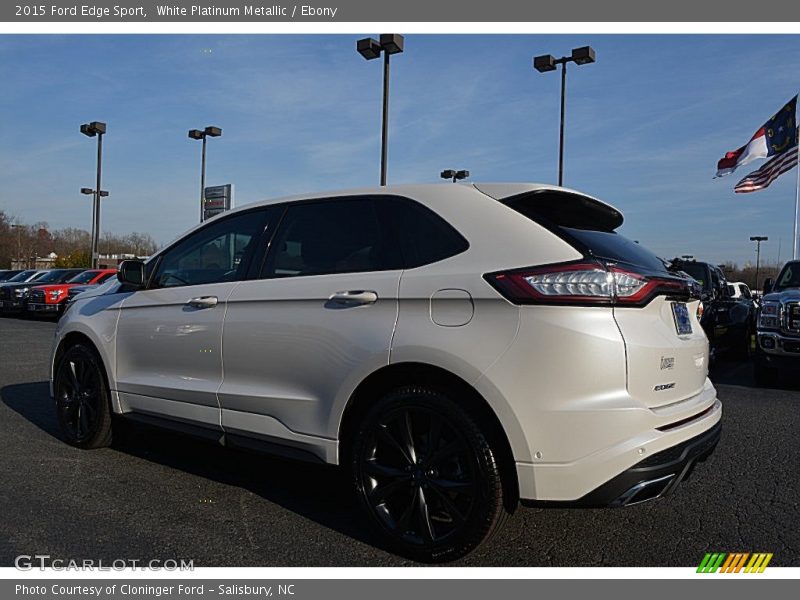 White Platinum Metallic / Ebony 2015 Ford Edge Sport