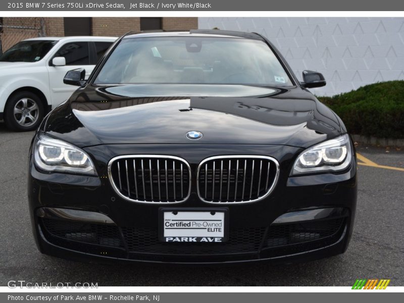 Jet Black / Ivory White/Black 2015 BMW 7 Series 750Li xDrive Sedan