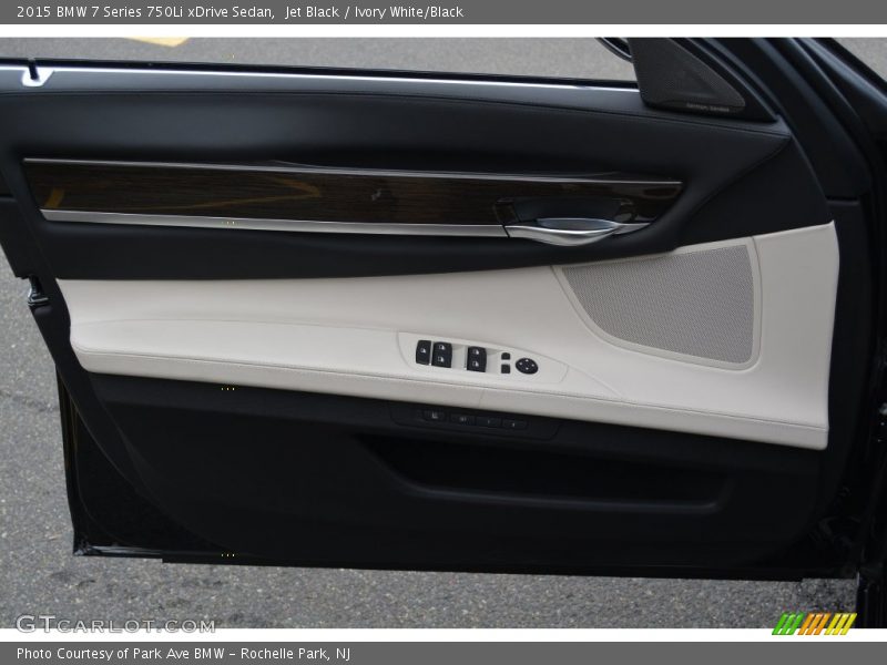 Jet Black / Ivory White/Black 2015 BMW 7 Series 750Li xDrive Sedan