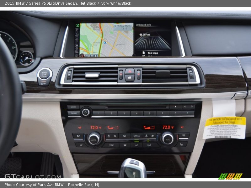 Jet Black / Ivory White/Black 2015 BMW 7 Series 750Li xDrive Sedan