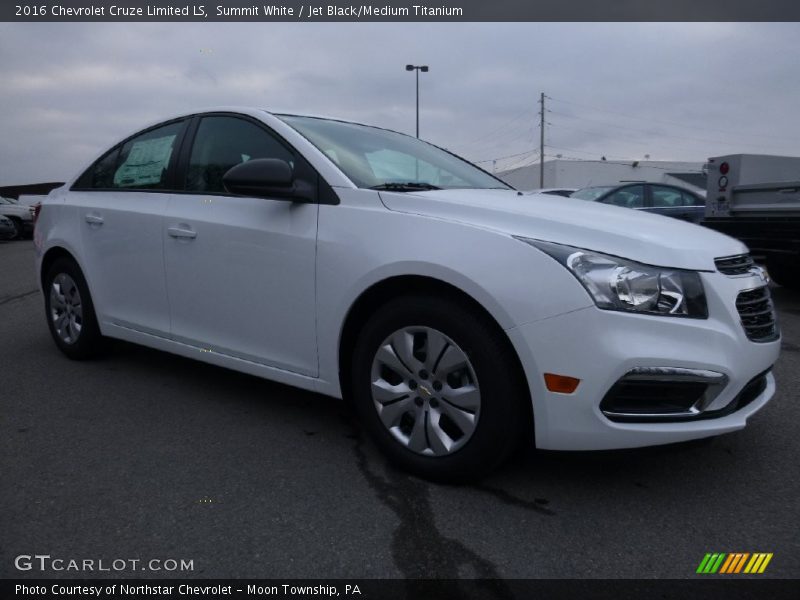 Summit White / Jet Black/Medium Titanium 2016 Chevrolet Cruze Limited LS