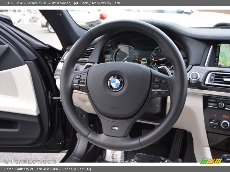 Jet Black / Ivory White/Black 2015 BMW 7 Series 750Li xDrive Sedan