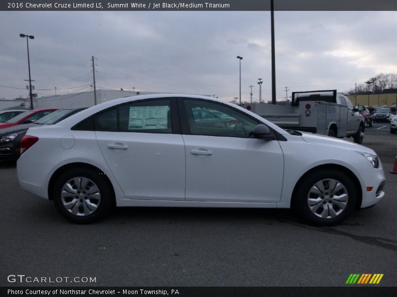 Summit White / Jet Black/Medium Titanium 2016 Chevrolet Cruze Limited LS