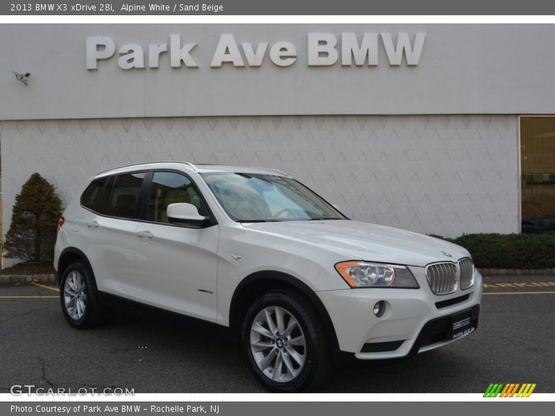 Alpine White / Sand Beige 2013 BMW X3 xDrive 28i