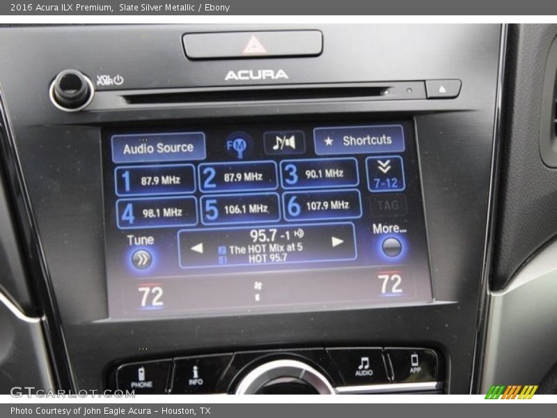 Slate Silver Metallic / Ebony 2016 Acura ILX Premium