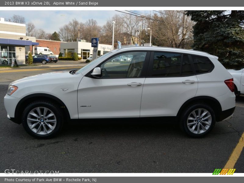 Alpine White / Sand Beige 2013 BMW X3 xDrive 28i