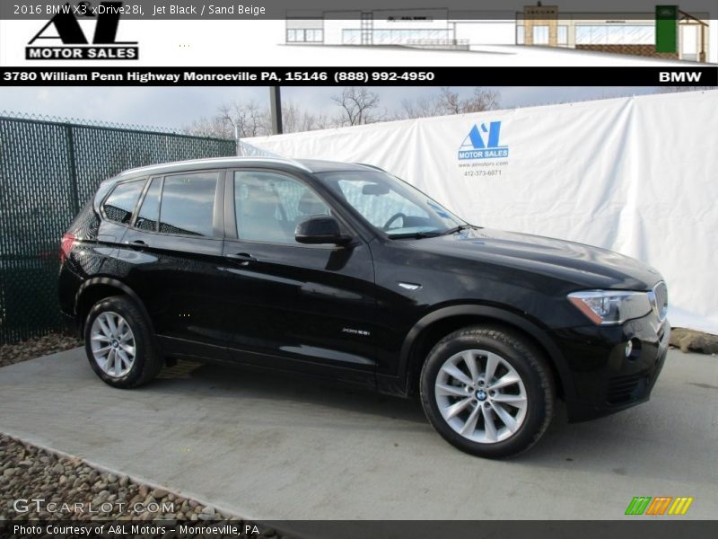 Jet Black / Sand Beige 2016 BMW X3 xDrive28i