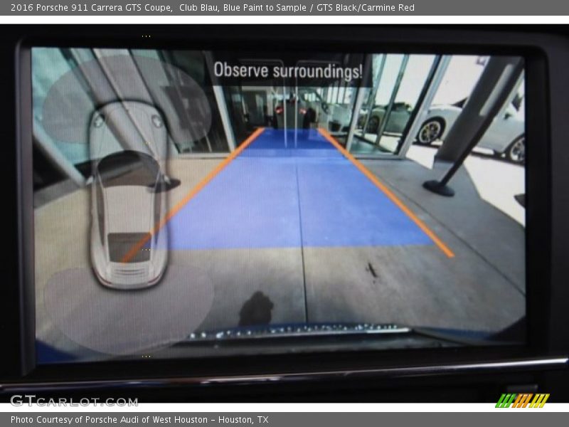 Club Blau, Blue Paint to Sample / GTS Black/Carmine Red 2016 Porsche 911 Carrera GTS Coupe