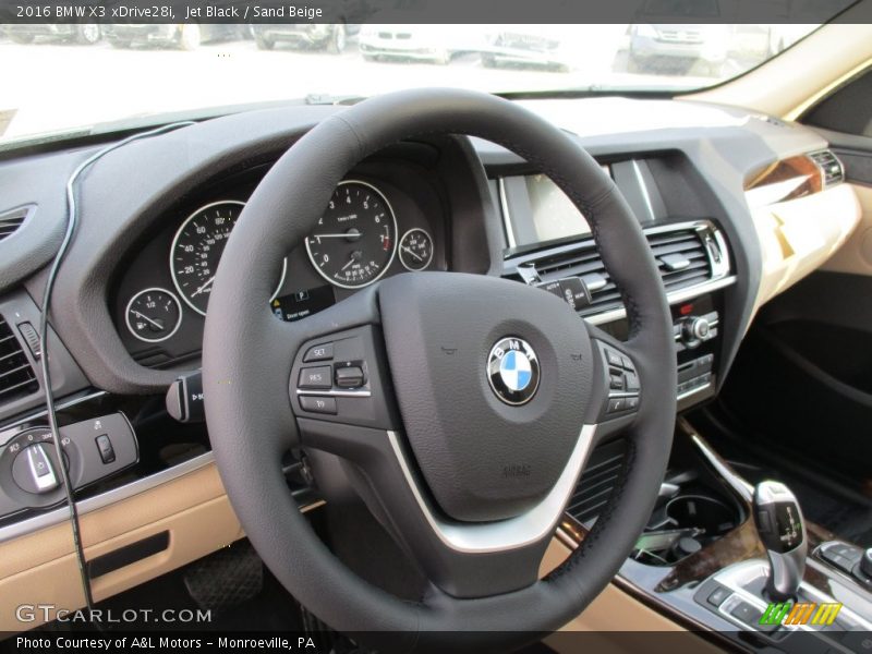 Jet Black / Sand Beige 2016 BMW X3 xDrive28i