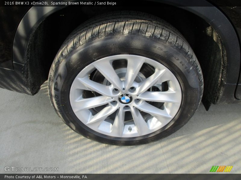 Sparkling Brown Metallic / Sand Beige 2016 BMW X3 xDrive28i