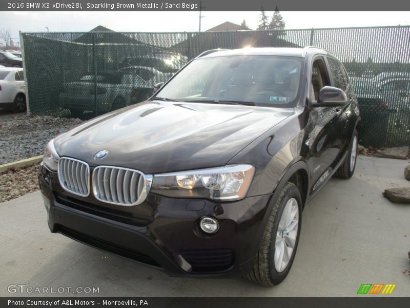 Sparkling Brown Metallic / Sand Beige 2016 BMW X3 xDrive28i