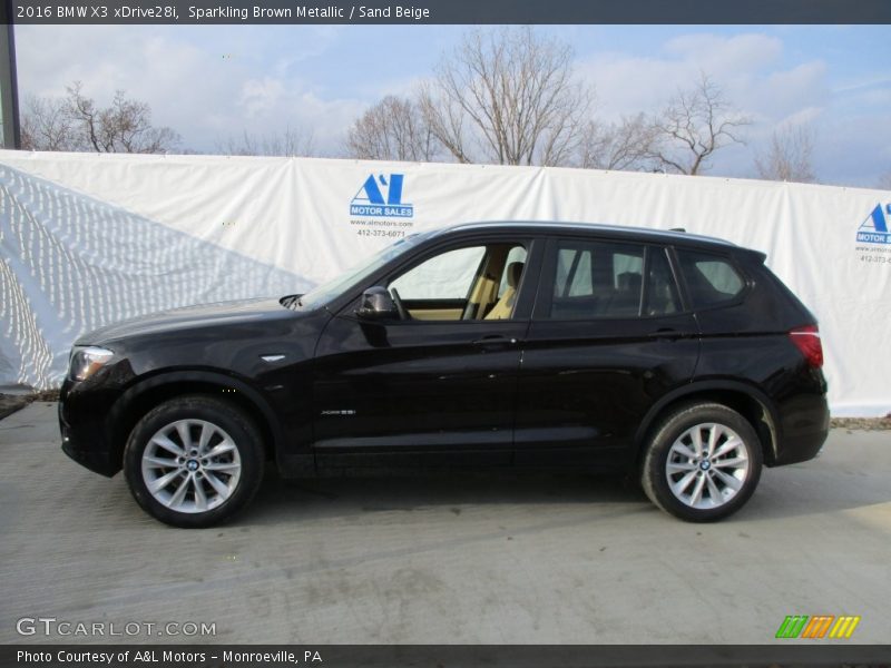 Sparkling Brown Metallic / Sand Beige 2016 BMW X3 xDrive28i