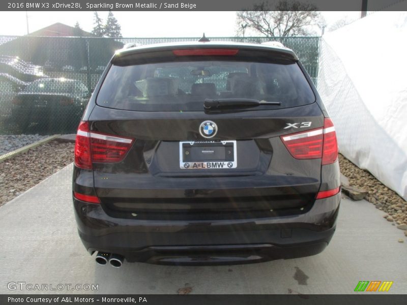 Sparkling Brown Metallic / Sand Beige 2016 BMW X3 xDrive28i