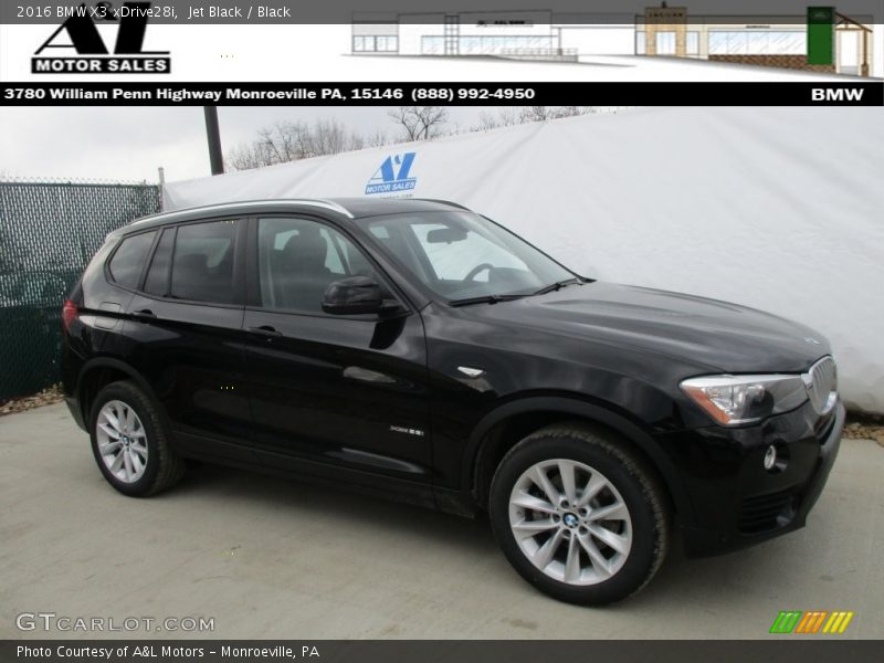 Jet Black / Black 2016 BMW X3 xDrive28i