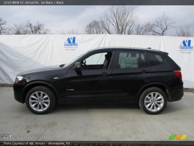 Jet Black / Black 2016 BMW X3 xDrive28i