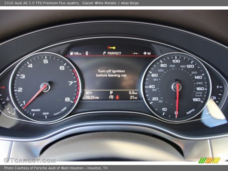 Glacier White Metallic / Atlas Beige 2016 Audi A6 3.0 TFSI Premium Plus quattro