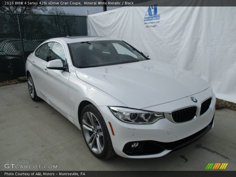 Mineral White Metallic / Black 2016 BMW 4 Series 428i xDrive Gran Coupe