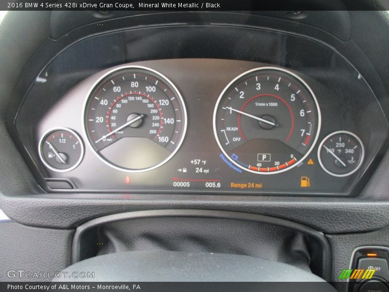 Mineral White Metallic / Black 2016 BMW 4 Series 428i xDrive Gran Coupe