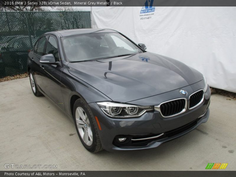 Mineral Grey Metallic / Black 2016 BMW 3 Series 328i xDrive Sedan