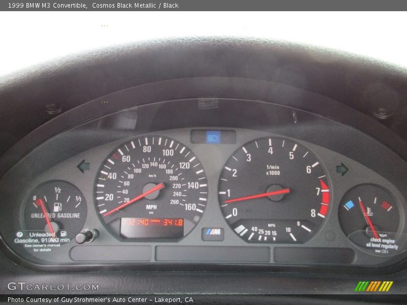 Cosmos Black Metallic / Black 1999 BMW M3 Convertible