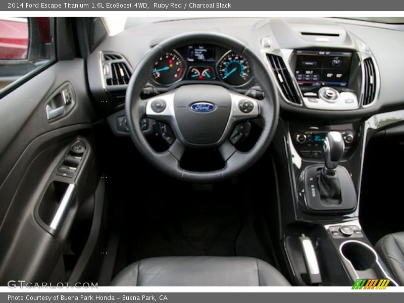 Ruby Red / Charcoal Black 2014 Ford Escape Titanium 1.6L EcoBoost 4WD