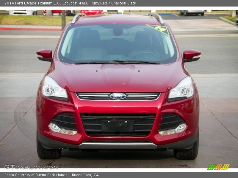 Ruby Red / Charcoal Black 2014 Ford Escape Titanium 1.6L EcoBoost 4WD