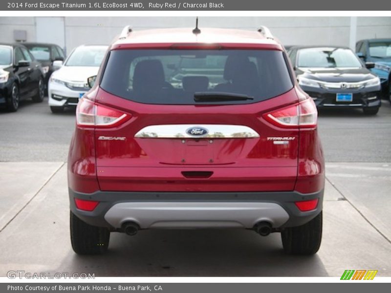 Ruby Red / Charcoal Black 2014 Ford Escape Titanium 1.6L EcoBoost 4WD